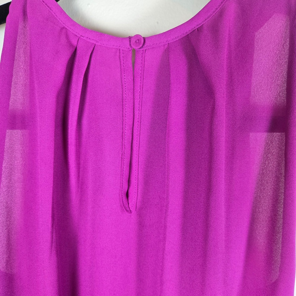 Carolina Belle Montreal Women's Sleeveless Blouse Fuchsia Small Workwear Office - Picture 7 of 9